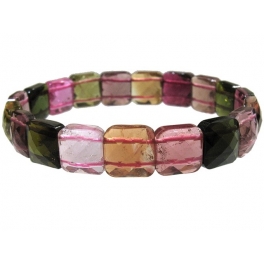 Muticolor Tourmaline faceted DD beads bracelet Muticolor Tourmaline faceted DD beads bracelet