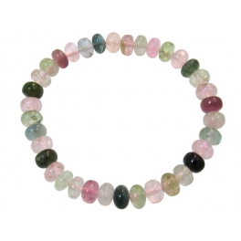 Muticolor Tourmaline flat beads bracelet Muticolor Tourmaline flat beads bracelet