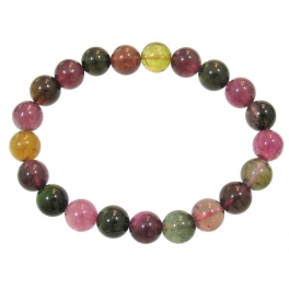 Muticolor Tourmaline round beads bracelet Muticolor Tourmaline round beads bracelet