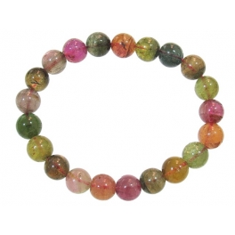 Muticolor Tourmaline round beads bracelet Muticolor Tourmaline round beads bracelet