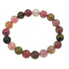 Muticolor Tourmaline round beads bracelet Muticolor Tourmaline round beads bracelet