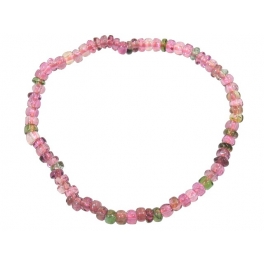 Muticolor Tourmaline flat beads bracelet Muticolor Tourmaline flat beads bracelet
