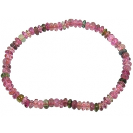 Muticolor Tourmaline flat beads bracelet Muticolor Tourmaline flat beads bracelet