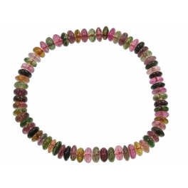 Muticolor Tourmaline flat beads bracelet Muticolor Tourmaline flat beads bracelet