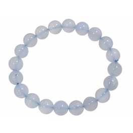 Blue chalcedony round beads bracelet Blue chalcedony round beads bracelet