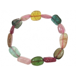 Muticolor Tourmaline irregular beads bracelet Muticolor Tourmaline irregular beads bracelet