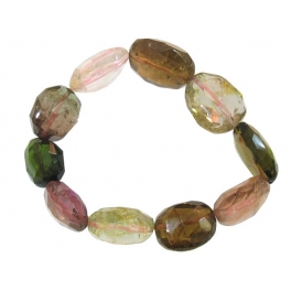 Muticolor Tourmaline faceted irregular beads bracelet Muticolor Tourmaline faceted irregular beads bracelet