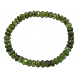 Green Tourmaline faceted flat beads bracelet Green Tourmaline faceted flat beads bracelet