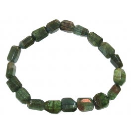 Green Tourmaline irregular beads bracelet