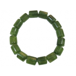 Green Tourmaline barrel beads bracelet Green Tourmaline barrel beads bracelet