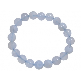 Blue chalcedony round beads bracelet Blue chalcedony round beads bracelet