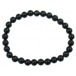 Black Tourmaline round beads bracelet Black Tourmaline round beads bracelet