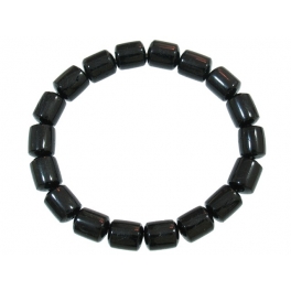 Black Tourmaline barrel beads bracelet Black Tourmaline barrel beads bracelet
