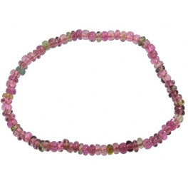 Muticolor Tourmaline faceted flat beads bracelet Muticolor Tourmaline faceted flat beads bracelet