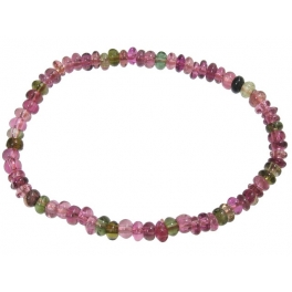 Muticolor Tourmaline faceted flat beads bracelet Muticolor Tourmaline faceted flat beads bracelet