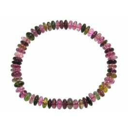Muticolor Tourmaline flat beads bracelet Muticolor Tourmaline flat beads bracelet