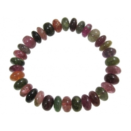 Muticolor Tourmaline flat beads bracelet Muticolor Tourmaline flat beads bracelet