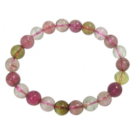 Muticolor Tourmaline round beads bracelet Muticolor Tourmaline round beads bracelet