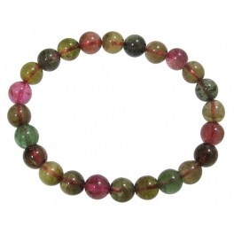 Muticolor Tourmaline round beads bracelet Muticolor Tourmaline round beads bracelet