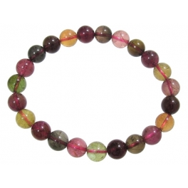 Muticolor Tourmaline round beads bracelet Muticolor Tourmaline round beads bracelet