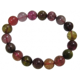 Muticolor Tourmaline round beads bracelet Muticolor Tourmaline round beads bracelet