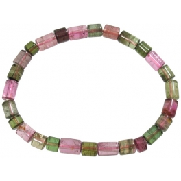 Muticolor Tourmaline barrel beads bracelet Muticolor Tourmaline barrel beads bracelet
