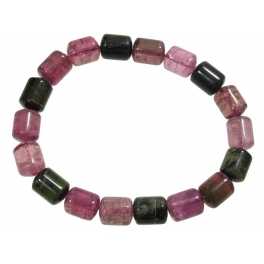 Muticolor Tourmaline barrel beads bracelet Muticolor Tourmaline barrel beads bracelet