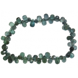 Green color Tourmaline faceted pear shape beads bracelet Green color Tourmaline faceted pear shape beads bracelet