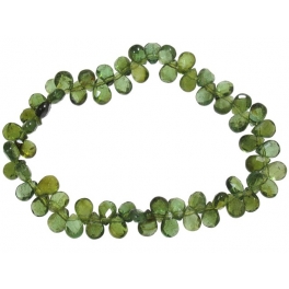 Green color Tourmaline faceted pear shape beads bracelet Green color Tourmaline faceted pear shape beads bracelet