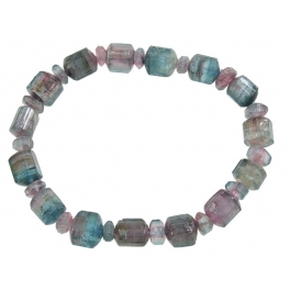 Blue color Tourmaline column beads bracelet Blue color Tourmaline column beads bracelet
