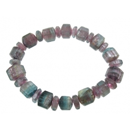 Blue color Tourmaline column beads bracelet Blue color Tourmaline column beads bracelet