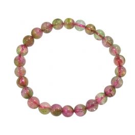 Watermelon Tourmaline round beads bracelet Watermelon Tourmaline round beads bracelet