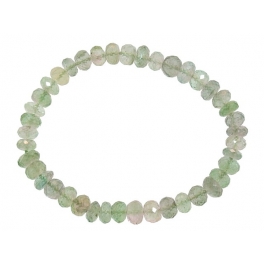 Green Tourmaline faceted flat beads bracelet Green Tourmaline faceted flat beads bracelet
