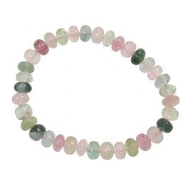 Muticolor Tourmaline flat beads bracelet Muticolor Tourmaline flat beads bracelet