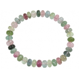 Muticolor Tourmaline flat beads bracelet Muticolor Tourmaline flat beads bracelet