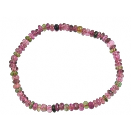 Muticolor Tourmaline flat beads bracelet Muticolor Tourmaline flat beads bracelet