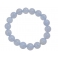 Blue chalcedony round beads bracelet