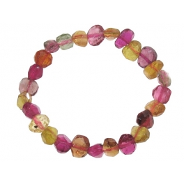 Muticolor Tourmaline faceted irregular beads bracelet Muticolor Tourmaline faceted irregular beads bracelet