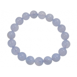 Blue chalcedony round beads bracelet Blue chalcedony round beads bracelet