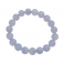 Blue chalcedony round beads bracelet