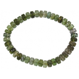 Green Tourmaline barrel beads bracelet Green Tourmaline barrel beads bracelet
