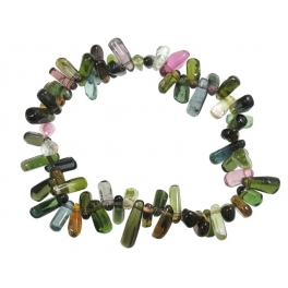 Muticolor Tourmaline column beads bracelet Muticolor Tourmaline column beads bracelet