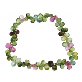 Muticolor Tourmaline faceted pear beads bracelet Muticolor Tourmaline faceted pear beads bracelet