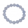 Blue chalcedony round beads bracelet