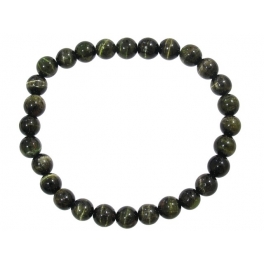 Cat's eye Green Tourmaline round beads bracelet Cat's eye Green Tourmaline round beads bracelet