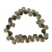 Smoky Quartz + White Quartz pear beads bracelet