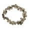 Smoky Quartz + White Quartz pear beads bracelet