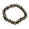 Smoky Quartz + White Quartz grape beads bracelet