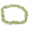 Peridot flat pear beads bracelet