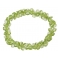 Peridot flat pear beads bracelet